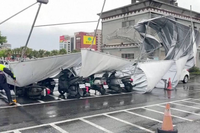 Tufão atinge Taiwan pela primeira vez em quatro anos