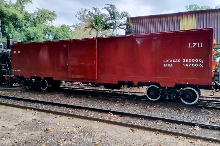 Vagão I 711 já restaurado e pronto para uso em Campinas