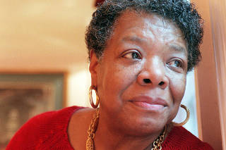 Maya Angelou at her apartment in New York in 1998.