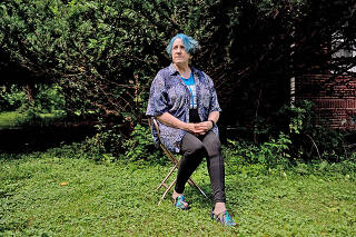 Patricia Anderson, who has endured 40 months of long Covid symptoms, in Ann Arbor, Michigan, on Aug. 26, 2023.  (Emily Elconin/The New York Times)