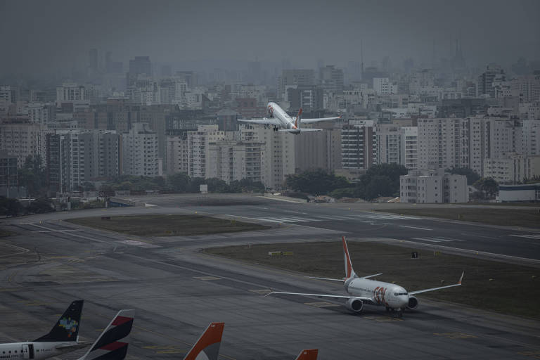 Pista do aeroporto de Congonhas, em São Paulo