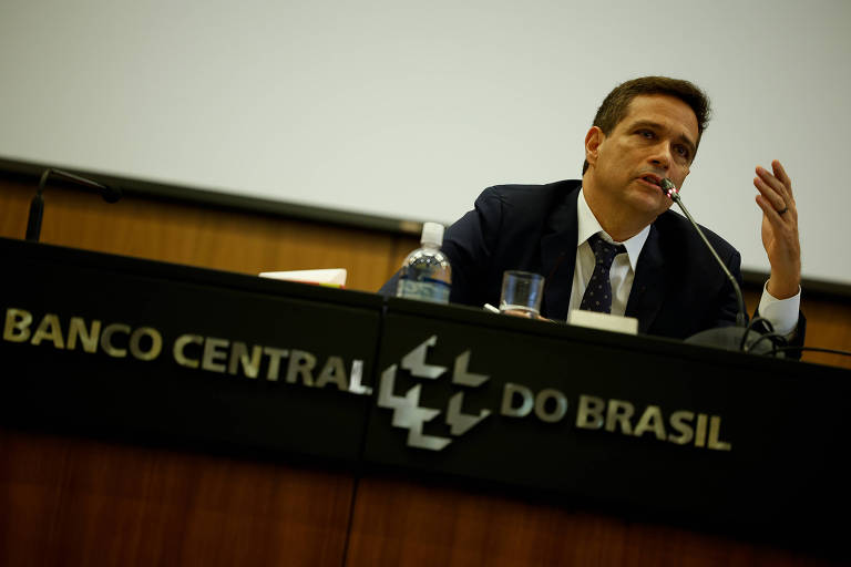 Presidente do Banco Central, Roberto Campos Neto, durante coletiva de imprensa 