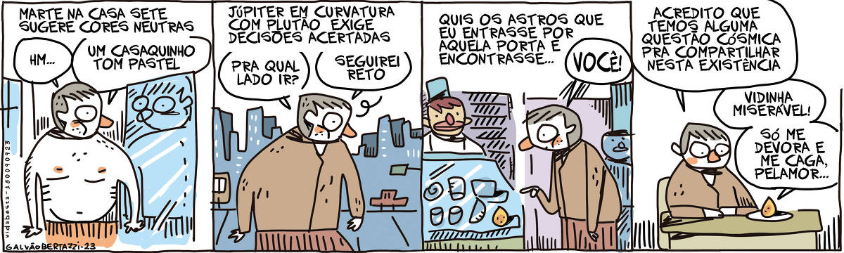 Tirinha de 9 de setembro de 2023 - Galvão Bertazzi 