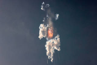 FILE PHOTO: SpaceX Starship launches from Boca Chica near Brownsville
