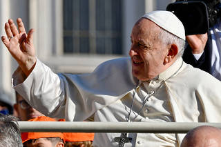 FILE PHOTO: Pope Francis holds a weekly audience at the Vatican