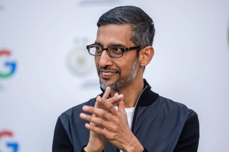 Sundar Pichai, CEO do Google, participa de evento da empresa