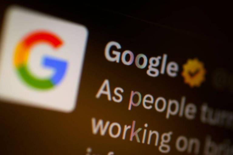 Logotipo do Google é visto em tela de computador