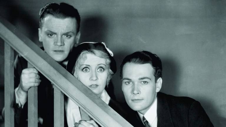 James Cagney, Joan Blondell, and Edward Woods in Inimigo Público (1931)