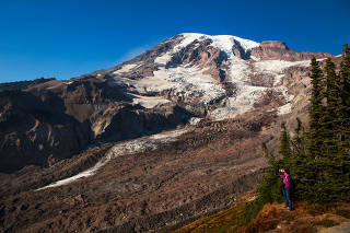 The Nisqually Glacier on the southwestern slope of Mount Rainier in Wash., on Oct. 22, 2018. (Max Whittaker/The New York Times)