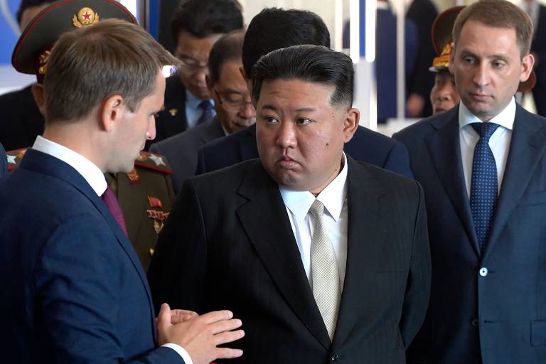 Kim Jong-un em visita a Vladivostok, no extremo leste russo
