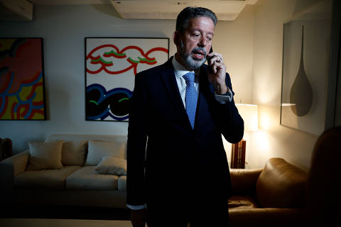 BRASÍLIA, DF, BRASIL, 14.09.2023: O presidente da câmara dos deputados, deputado Arthur Lira, durante entrevista à Folha na residência oficial da câmara. (Foto: Pedro Ladeira/Folhapress)