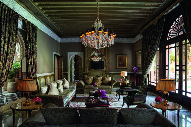 Sala do hotel Grand Riad Mansour, em Marrocos