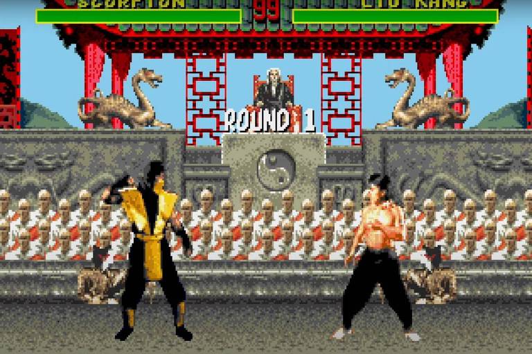 Imagem do jogo 'Mortal Kombat', de 1992