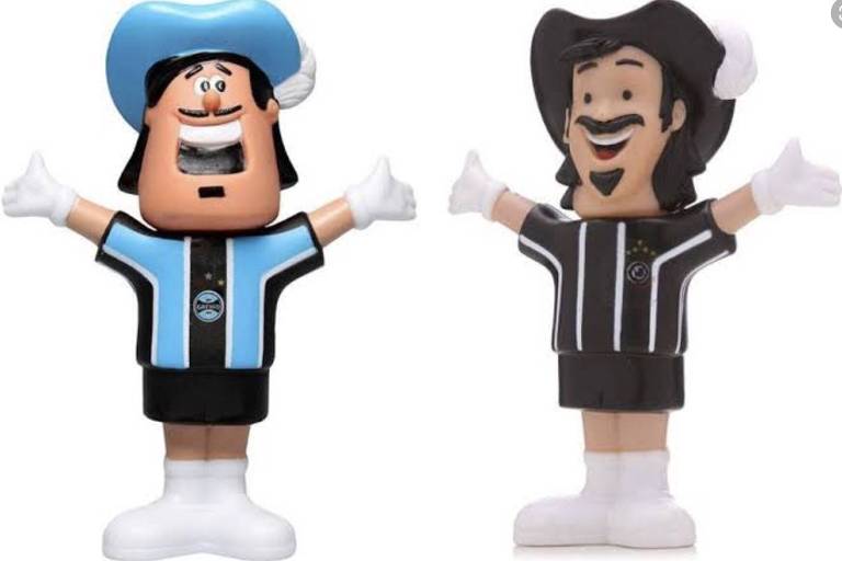 Mascotes do Grêmio e do Corinthians