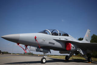 Poland presents newly purchased FA-50 fighter jet