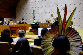 Brazil's Supreme Court votes regarding the limit to Indigenous land claims, amid protests