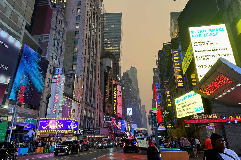 Times Square iluminada