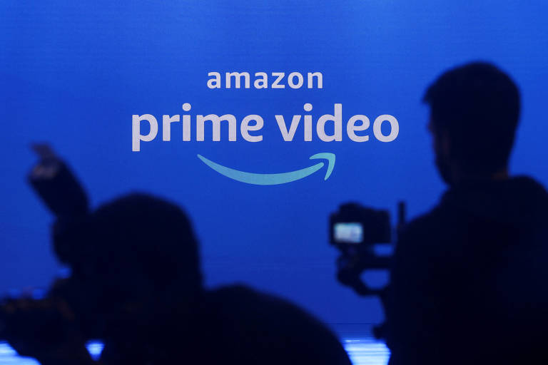 Logotipo da Amazon Prime Vídeo é exibido em evento da empresa