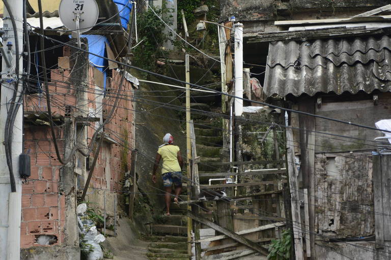 Moradora da Favela Santa Marta, na Zona Sul do Rio