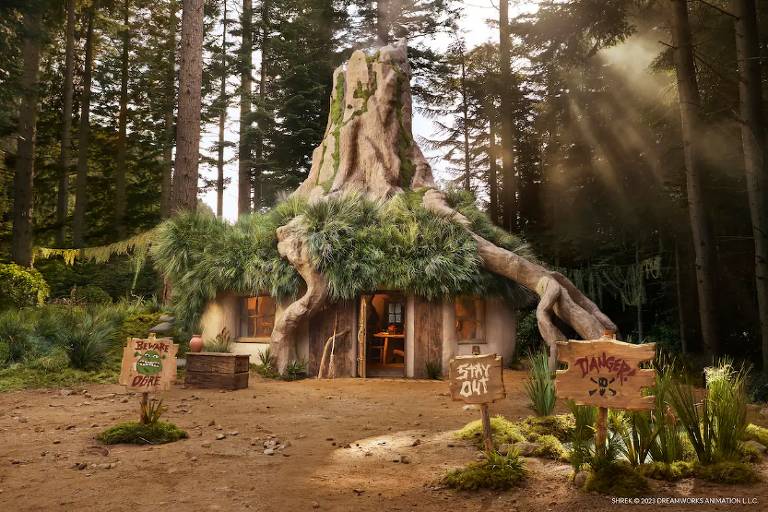 Casa de Shrek para alugar no Airbnb
