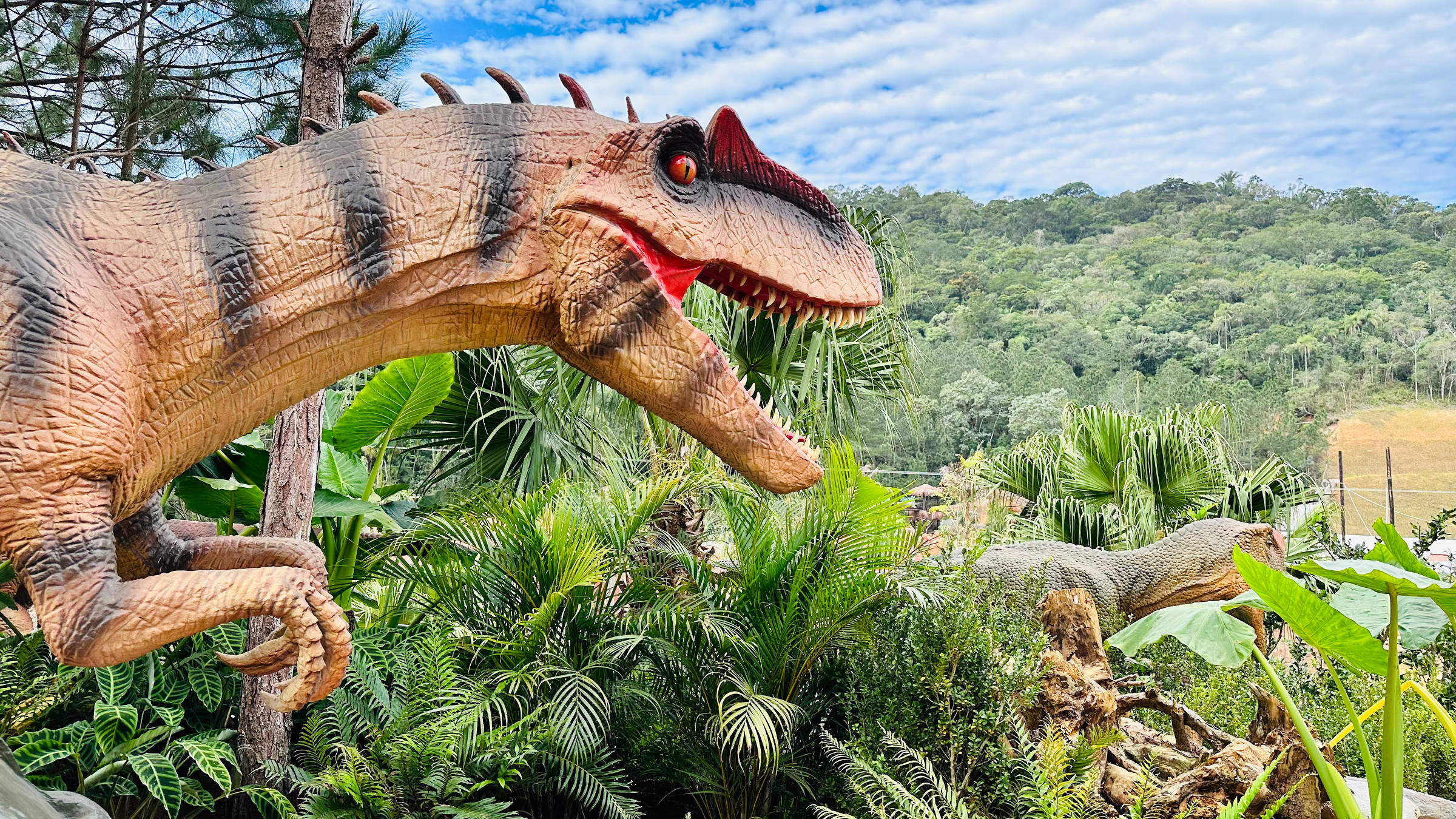 Maior parque de dinossauros em réplicas do Brasil é inaugurado em