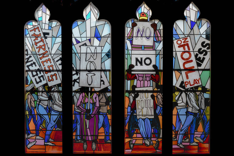 Catedral de Washington troca generais escravistas por manifestantes negros em vitrais