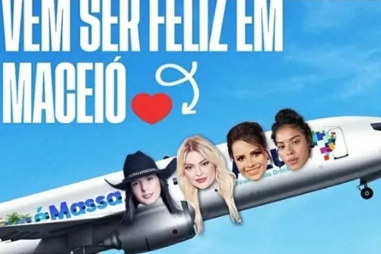 Ana Castela, Luísa Sonza, Sandy e Bella Campos viram meme em postagem da prefeitura de Maceió