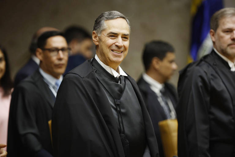 O ministro Luís Roberto Barroso em sua posse como presidente do STF
