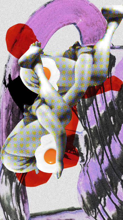 Colagem de Manuela Eichner para a capa da Ilustríssima sobre aborto