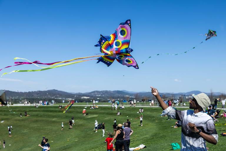 Festival anual de pipas reúne pessoas na Austrália; veja fotos de hoje