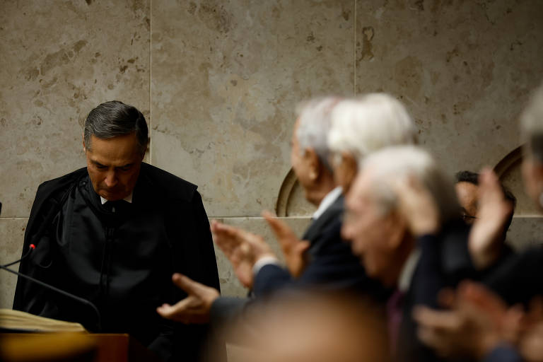 Posse em setembro de Luís Roberto Barroso, que sucedeu Rosa Weber na presidência do tribunal