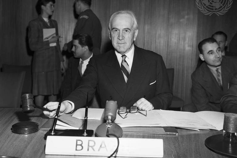 Dr. Oswaldo Aranha, Brazilian representative on the United Nations Security Council and President of the First Special Session of the United Nations General Assembly.