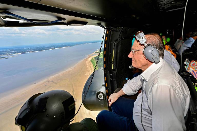Alckmin em helicóptero
