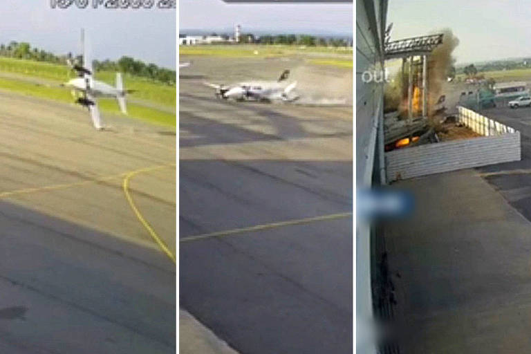 Avião bate asa na pista e explode em Mato Grosso; duas pessoas morrem