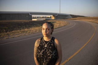 Ashli Streeter, who said that Stevens Transport did not hire her because it had no women to train her, in Killeen, Texas, Sept. 20, 2023. (Montinique Monroe/The New York Times)