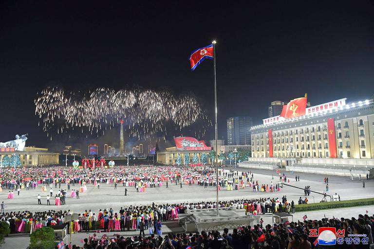 Coreia do Norte celebra 78 anos do partido comunista; veja fotos de hoje