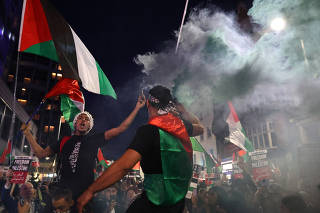 Protests during the conflict between Israel and Palestinian Islamist group Hamas, in London