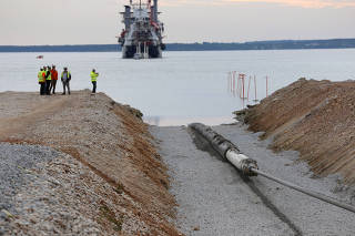 A view of the Balticconector pipeline in Paldiski
