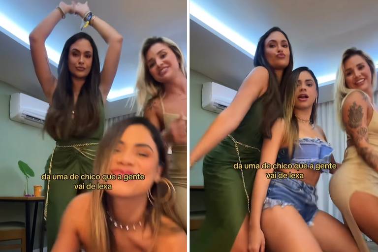 Sarah Andrade, Lexa e Bruna Rotta dançam juntas