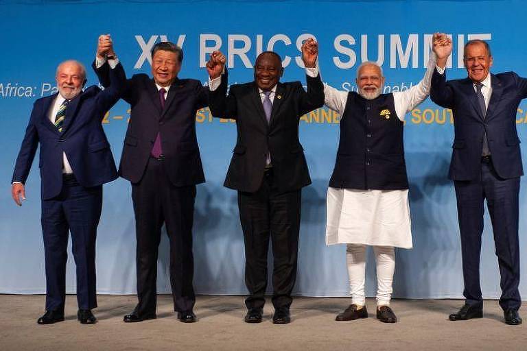 Lideranças do Brasil, Rússia, Índia, China e África do Sul em cúpula dos Brics
