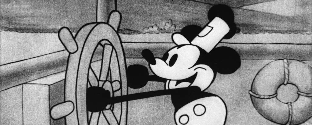 Mickey Mouse em cena do curta 