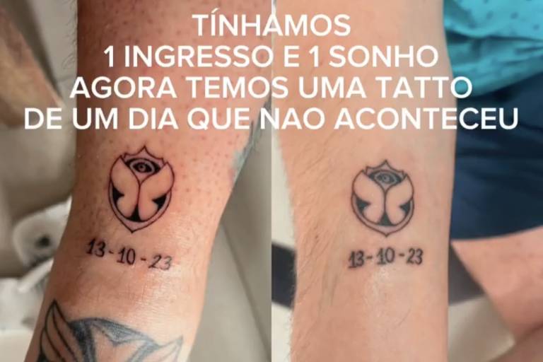 Quatro amigos tatuaram data cancelada do Tomorrowland Brasil
