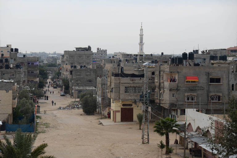 Rua do bairro Al Brazil, em Rafah, na Faixa de Gaza, em 2015