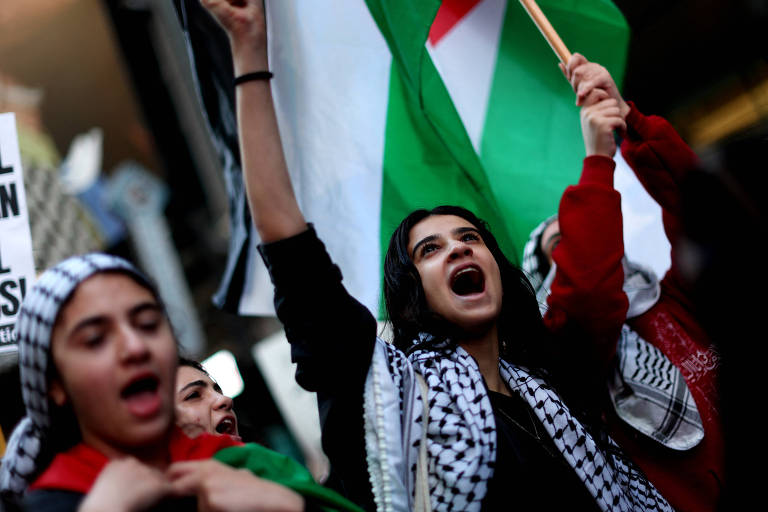 Nos EUA, esquerda volta às ruas pela 'resistência palestina'