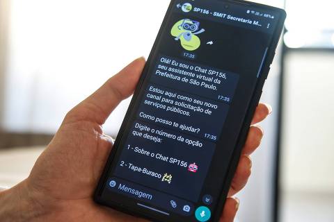 Assistente virtual Chat SP156, da Prefeitura de São Paulo, agora pode ser acessado pela população pelo WhatsApp, o que agilizará atendimento 