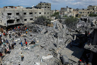 Aftermath of Israeli air strikes in Rafah