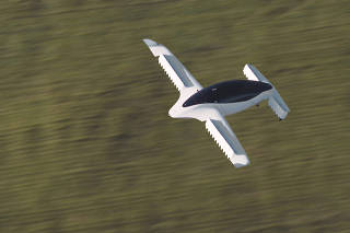 FILE PHOTO: A handout picture from Munich flying taxi startup Lilium shows its five-seater prototype