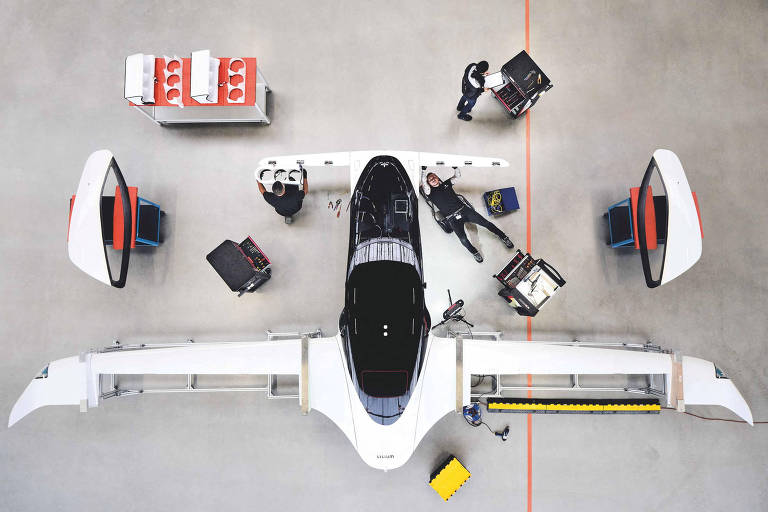 Modelo de avião elétrico da Lillium é fotografado de cima