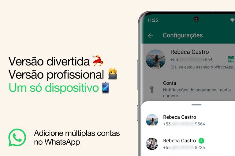 WhatsApp vai permitir uso de duas contas ao mesmo tempo
