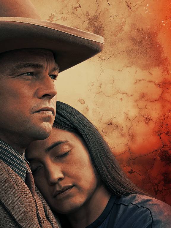 Leonardo DiCaprio e Lily Gladstone em imagem do filme "Assassinos da Lua das Flores", de Martin Scorsese